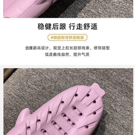 New Shark Slippers for Women Men Shoes Shark Flip Flops Beach Slides Female Home Slipper Bathroom Non-Slip Thick Sandals Couples