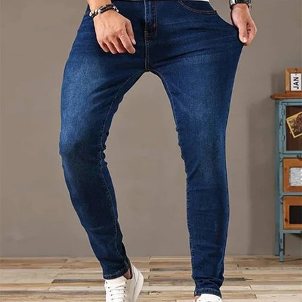 2025 Men Classic Advanced Pencil Jeans Homme Man Soft Stretch Black Biker Masculino Denim Slim Fit Casual Trousers Solid Pant