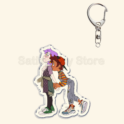 The Owl House Keychain Luz Noceda King Eda Hooty Acrylic Key Chain Pendant Key Ring Keychains for Bag Pendant Aaccessories Gift