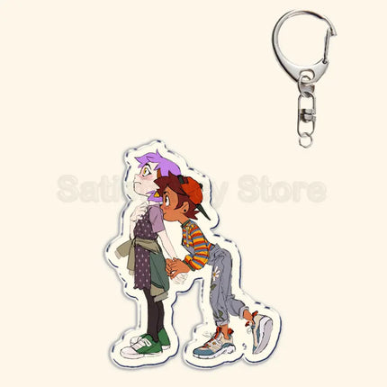 The Owl House Keychain Luz Noceda King Eda Hooty Acrylic Key Chain Pendant Key Ring Keychains for Bag Pendant Aaccessories Gift