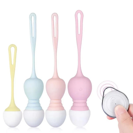 4Pcs Kegel Ball Vibrator Sex Toy for Women Vaginal Tight Exercise Muscle Shrink Vibrating Eggs Ben Wa Geisha Chinese Ball Remote