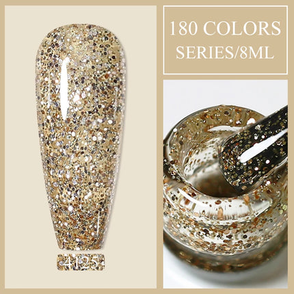 Parkson 8ml HEMA TPO FREE Color Gel Nail Polish Nude Pink Red Green Collection Nail Gel Polish Glitter Soak Off UV LED Gel
