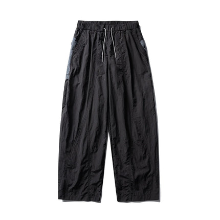 Men Women Splice Fashion Outdoor Loose Casual Lightweight Quick Dry Sports Cargo Baggy Pants Track Trouser Jogger Sweatpants