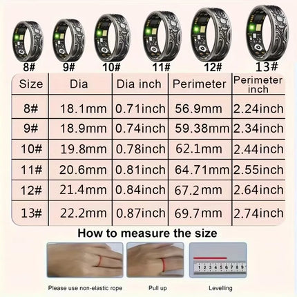 Lenovo Smart Ring Men Women Multi-sport Mode Tracker Heart Rate Blood Pressure Blood Oxygen Sleep Monitoring for Android IOS
