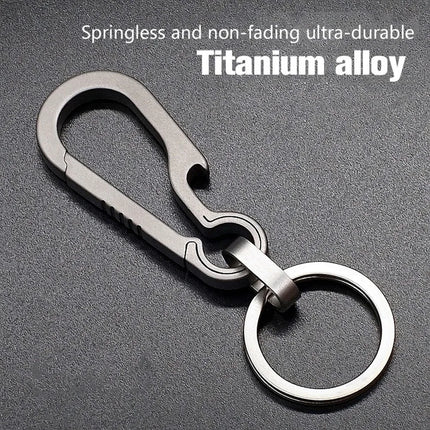 1PC Titanium Alloy Keychain Buckle Key Ring Car Accessor Waist Hanging Chain Ring Buckles Opener  Outdoor Tool