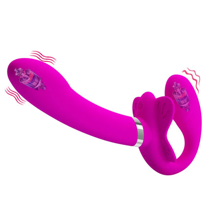 Strapless Strap-on Double-heads Vibrators Dildo for Women Vibrating Penis Lesbian Erotic Toys for Adult Sex Toys for Couples 18
