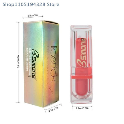 [MP]BSIMONE Glitter Lipstick Lip Balm Color Change Transparent Moisturizing Crystal Jelly Pearlescent Lip Plumper Gloss Cosmetic