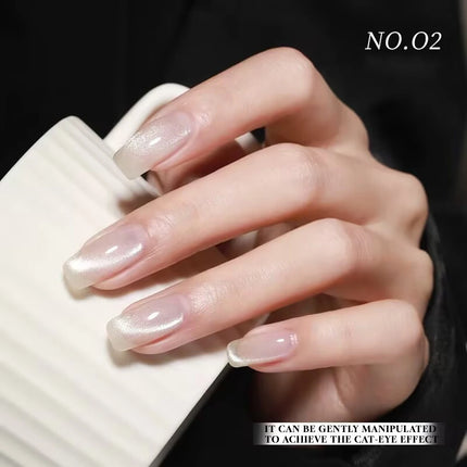 12ML Universal Cat Eye Gel Polish Translucent Color-Free Ultra-Transparent Sparkling Smooth Non-Grayish Versatile for Nail Art