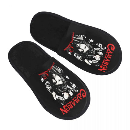 Custom Camaron De La Isla Memory Foam Slippers Women Comfy Warm Musician Flamenco Singer House Slippers
