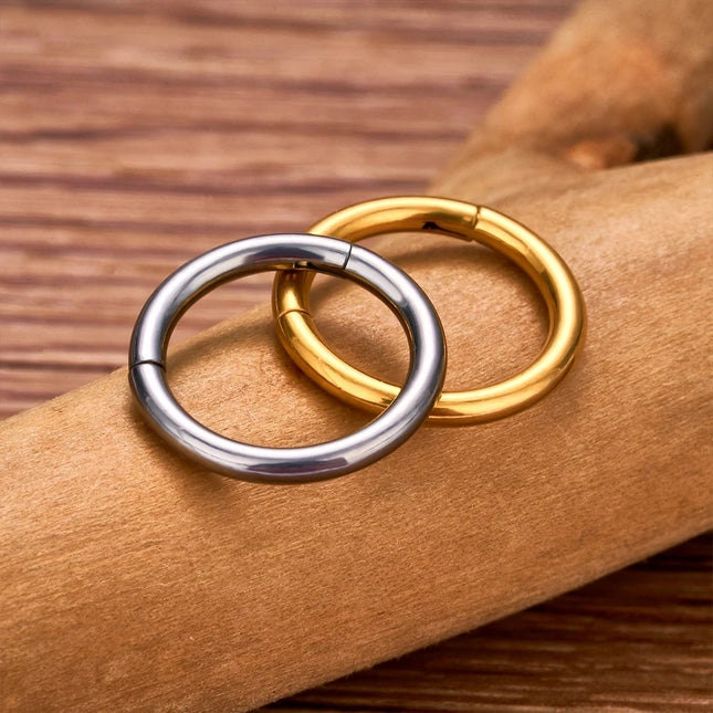 1/10 /50Pcs G23 Titanium Nose Ring Hoop Earring For Women Piercing Jewelry Lip Ear Ring Hoop Mixed Color Body Clips Hing