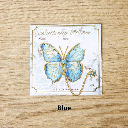Aesthetic Stationery Metal Bookmark Hollow Flower Painting Bookmarks Student Reading Book Clip Book Accessories Teacher Gift