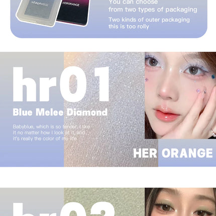 Sexy Black Violet Eye Shadow Matte Wild Rose Pink Eyeshadow Shy Orange Eyes Makeup Easy To Color Blue Diamond Sparkle Eyeshadow