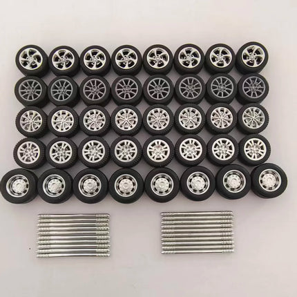 10 Sets 1/64 Model Car Tires 11.6mm 12mm 13mm Wheels for 1:64 Domeka HW Matchbox MINIGT XCARTOYS