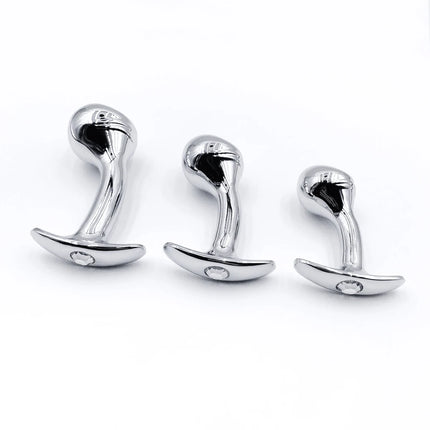 1pcs, Metal dildo anal plug, gem base butt plug, outdoor wear anchor close-fitting design, male and female masturbators, adult s
