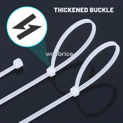 10-1000 pcs plastic clamping collar rilsan Cable ties clamp greenhouse plastic clamps self-tightening plastic necklace belts