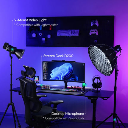Ulanzi D200 Live Streaming Controller 13 LCD Keys for Vlog Content Creation Photo Video Editing Gaming Office Work
