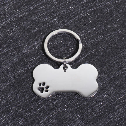 Custom Text Dog Tags Personalized Name Dog Cat ID Tag Bone Shaped Pendant Laser Engraving Address Number Customized Pets ID Tag