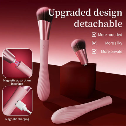 New Upgrade Makeup Brush Vibrator Detachable Brush G-Spot Nipple Clitoral Stimulator Bullet Dildo Vibrators Sex Toys for Woman