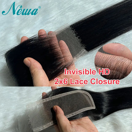 13x6/13X4 HD Lace Frontal Closure Pre Plucked Natural Hairline 100% Human Raw Hair 2x6 Deep Part Real HD Lace Closures For Women
