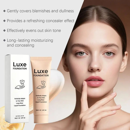 4in1 High Coverage Sunscreen Liquid Foundation 30ml Original Luxe Color Changing Foundation Women Deep Natural Skin Makeup Base
