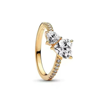 18K Gold Plated 925 Sterling Silver Flowers And Leaves Disc-shaped Ring 6 7 8 9 Rings Wedding Fashion Fine Luxury Jewelry Women
