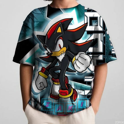 Kids' Anime Superhero T-Shirt - Casual Summer Apparel