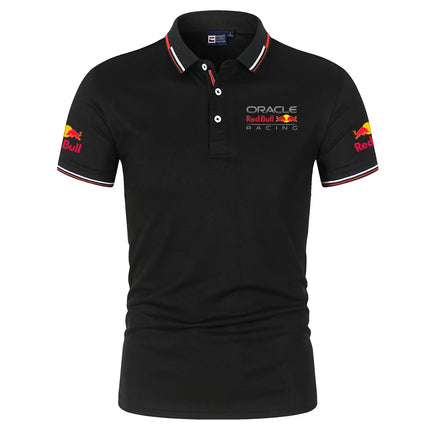 Red Bull Logo Racing Team Men Polo Shirt Summer Short Sleeve Male Polos T-shirt 2025 New Casual Men's Clothes Tees Tops