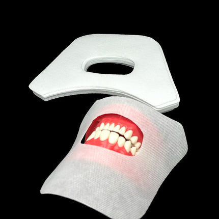 150pcs Dental Mouth Cloth Saliva Pad Lip Protection Mat Teeth Whitening Consumables Face Gauze Mouth Non Woven Material