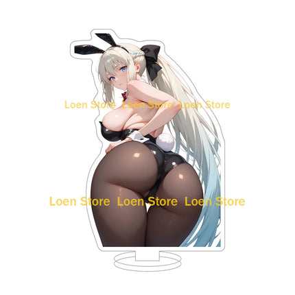 Hot game Anime sexy lingerie bikini girl student big ass big breasts bunny girl Anime Figure Acrylic stand desk ornament gift