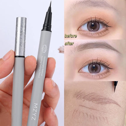 Multifunctional Liquid Eyebrow Pencil Ultra Fine Eyeliner Lying Silkworm Waterproof Grey Brown Eyebrow Enhancer Tattoo Cosmetics