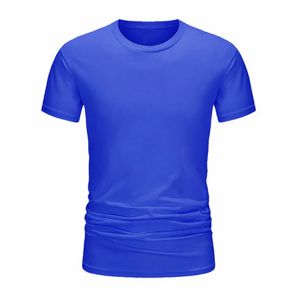 2026 Summer Men's T-shirt Fashion Slim Black Short Sleeved Comfortable Casual Round Neck T-shirts Top Men's Clothing