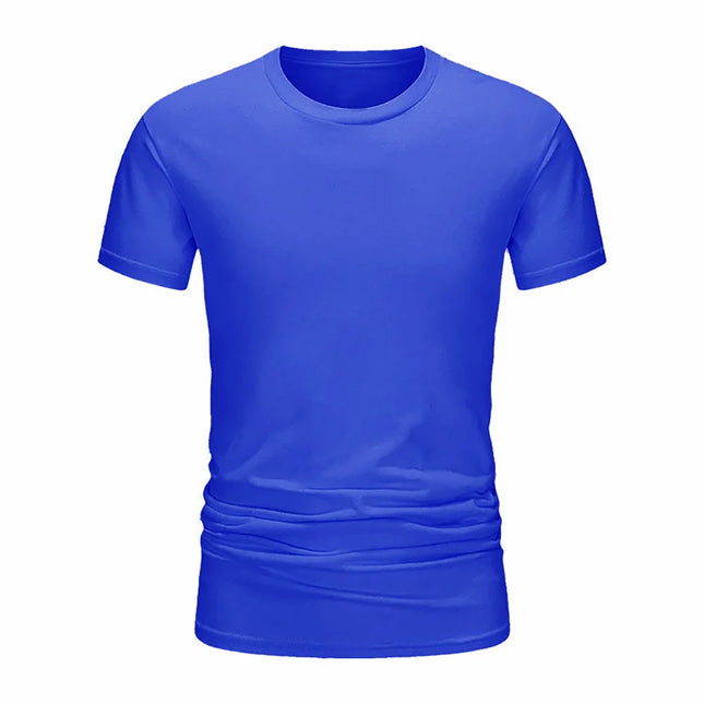 2026 Summer Men's T-shirt Fashion Slim Black Short Sleeved Comfortable Casual Round Neck T-shirts Top Men's Clothing