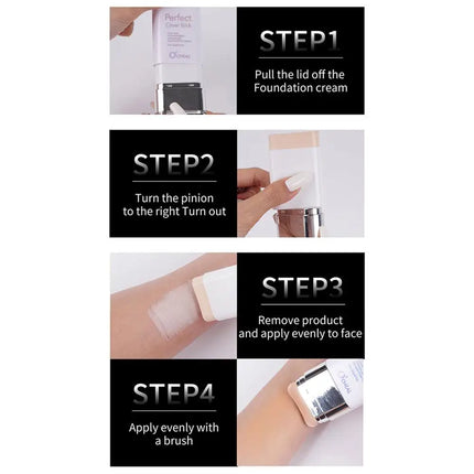 Double-ended Foundation Stick Perfect Cover Stick Thin And Comfortable Concealer Foundation Cream Waterproof Long-lasting Makeup