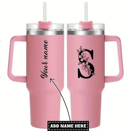 Personalized 40oz Tumbler with Name Custom Mother's Day Gifts Tumbler Metal Stainless Steel Vacuum Thermal Coffee Tea Mug
