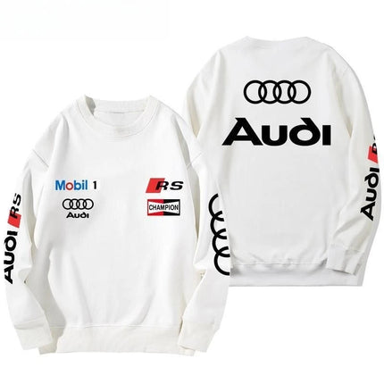 Audi RS Round Neck Hoodie for Men and Women 2025 New Autumn and Winter Loose and Versatile Casual Clothes