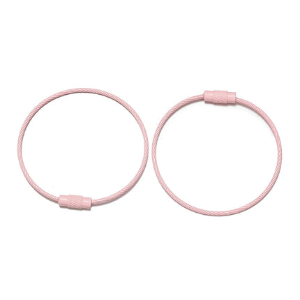 10pcs/lot 50mm Iron Key Ring Colorful Keychain Rings Screw Lock for Jewelry Making Keychain DIY Findings