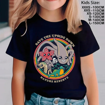 2025 Hawkins Demogorgon Children's Clothing Short Sleeve Kids T-shirt Cute Tees Harajuku T-shirt for Boys Girls