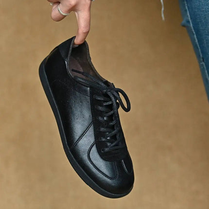 Genuine leather German training shoes Woman flats suede Retro For Women's sneakers Luxury High quality