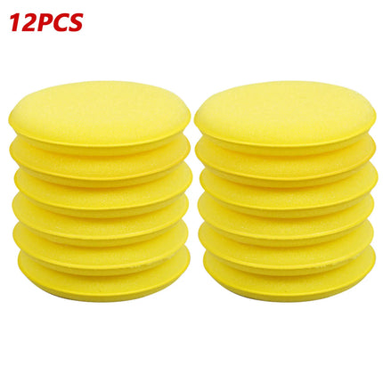 1/12/24pcs Car Waxing Polish Wax Foam Sponges 10cm High Density Applicator Pads Soft Sponge Detail Washing Car Cleaning Tool