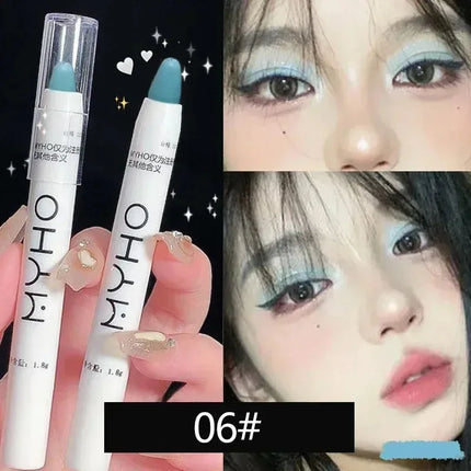 Diamond Highlight Stick Pearlescent Matte White Eyeshadow Stick Flash Eyeshadow Pen Contouring Pencil Face Brightening Cosmetics