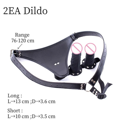 Optional Silicone Dildo Bondage Accessories Kit with No Vibration Vaginal Anal Plug Harness Panties for Couple Intimate Sex Toy