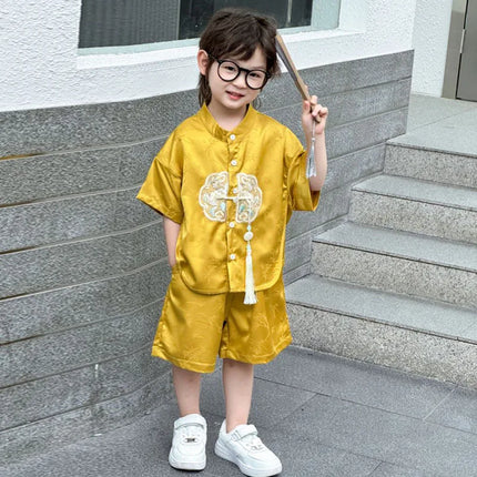 Kung Fu Uniform Hanfu Tai Chi Tai Ethnic Style Wushu Kids Clothes Children's Clothing Traditional Boys Sets Cosplay Costumes