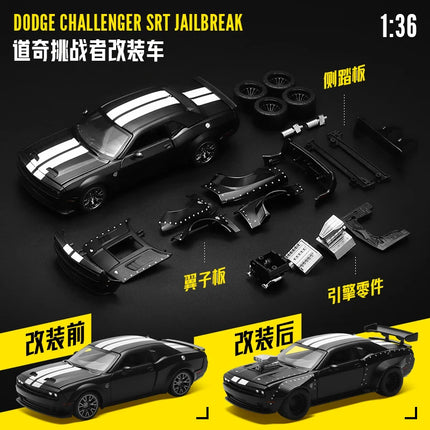 CCA MSZ 1:36 Dodge Challenger Modified Car Sports Car Replacement Model Children's and Boys' Toy Car Collection Ornament