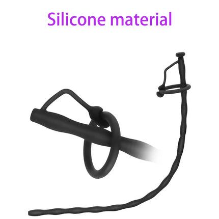 35CM Long Prostate Hollow Urethral Catheter Dilator Horse Eye Irritation Adult Sex Toys For Urethra Masturbation Men Penis Plug