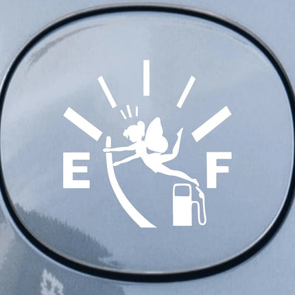 Car fuel tank cap sticker fairy cute fuel explosion gauge sticker insufficient fuel level female driver fuel tank cap sticker