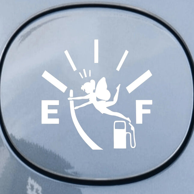Car fuel tank cap sticker fairy cute fuel explosion gauge sticker insufficient fuel level female driver fuel tank cap sticker
