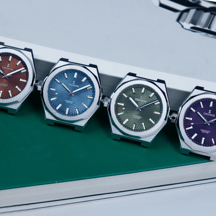 Cronos New Rhombus Perlage 39mm Dial PT5004 Miyota 90S5 See-through Caseback Men Automatic Wristwatches 10ATM Lumious