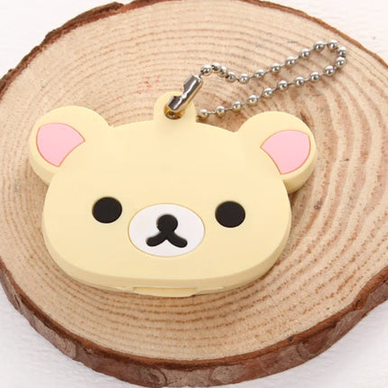 Rilakkuma Key Protective Cover Keychains New Anime Relax Bear PVC Cases Backpack Bags Key Rings Pendants Charms Gift Hot Sales