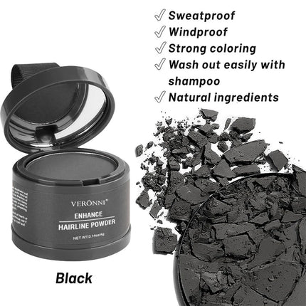 VERONNI Hairline Powder Hairline Shadow Powder Makeup Hair Concealer Forehead Filling Natural Cover Unisex Hair Loss Product