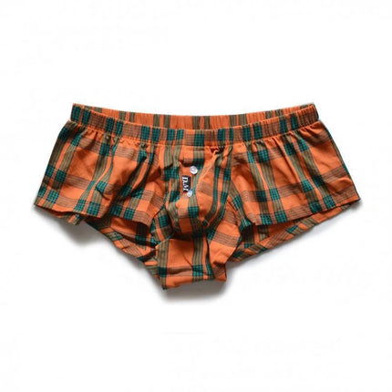 Men's Plaid Boxer Shorts Underwear Sexy Home Cueca Masculina Ropa Interior Hombre Boxer Para Hombre Comfortable Underpants Alo